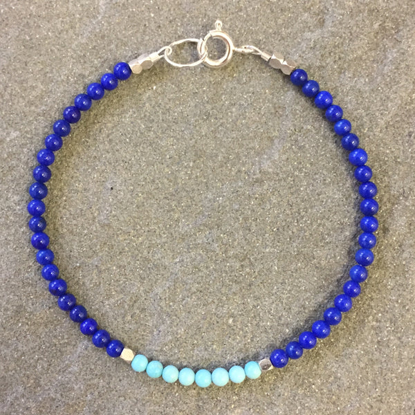 Turquoise with Lapis Lazuli Elegant Bracelet Kit